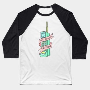 Put down the phone pastel 90s grunge print Baseball T-Shirt